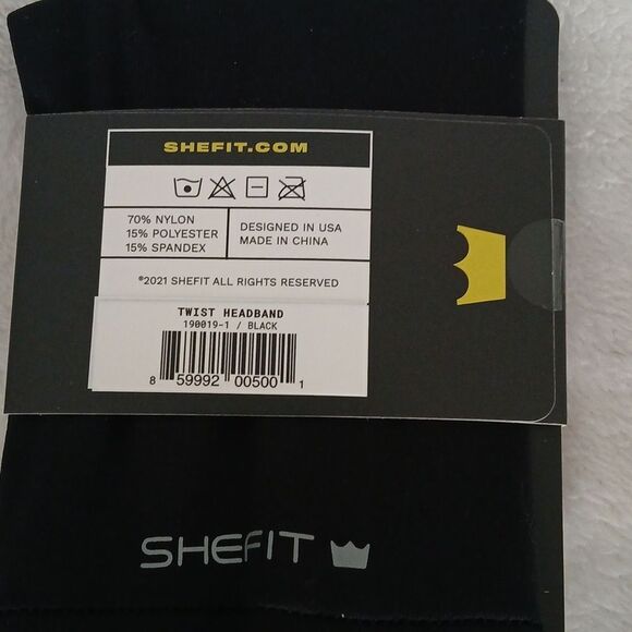 Shefit Black Twist headbands Set of 5 black NEW Width 3.5" - Picture 4 of 4